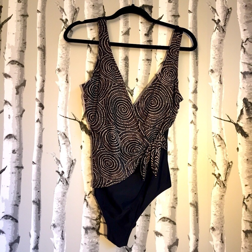 Vintage Christian High-Cut Bathing Suit